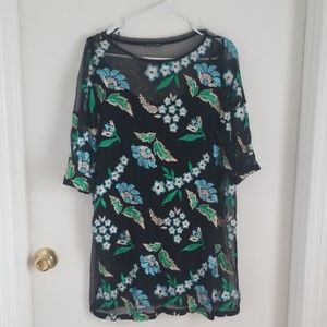 Zara Mesh and Flowers Top